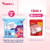 Bông tẩy trang cao cấp Care4u 3 lớp 233 miếng_CARE4165X