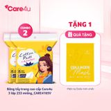 Bông tẩy trang cao cấp Care4u 3 lớp 233 miếng_CARE4165V