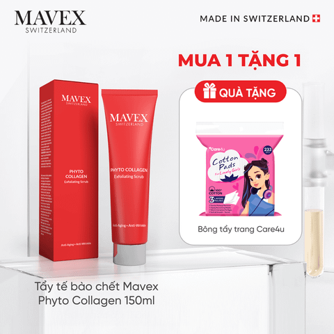 [Tặng BTT Care4u] Tẩy tế bào chết Mavex Phyto Collagen giảm dấu hiệu lão hoá và nếp nhăn 150ML