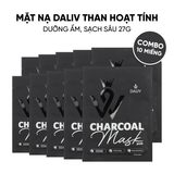 Combo 10 Mặt nạ Daliv Than hoạt tính dưỡng ẩm, sạch sâu 27g