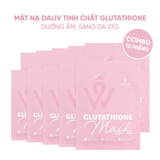 Combo 10 Mặt nạ Daliv tinh chất Glutathione dưỡng ẩm, sáng da 27g