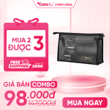 Combo 3 Túi đựng mỹ phẩm cao cấp Care4u 21.5x8.5x14.5 cm