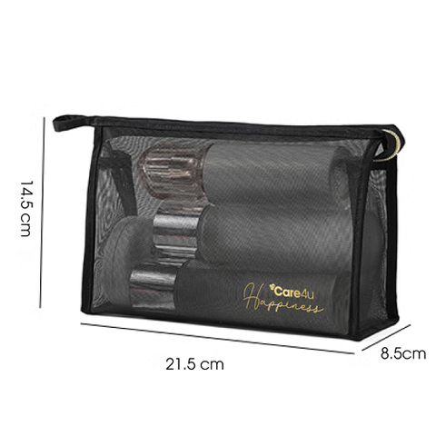 Combo 3 Túi đựng mỹ phẩm cao cấp Care4u 21.5x8.5x14.5 cm