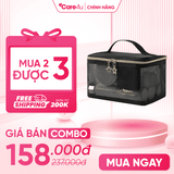 Combo 3 Túi đựng mỹ phẩm cao cấp Care4u 21x12x13 cm