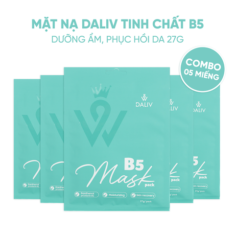 Combo 5 Mặt nạ Daliv tinh chất B5 dưỡng ẩm, phục hồi da 27g