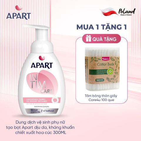 Dung dịch vệ sinh phụ nữ tạo bọt Apart dịu da, kháng khuẩn chiết xuất hoa cúc 300ML