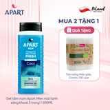 Gel tắm nam Apart Men mát lạnh sảng khoái 3 trong 1 500ML