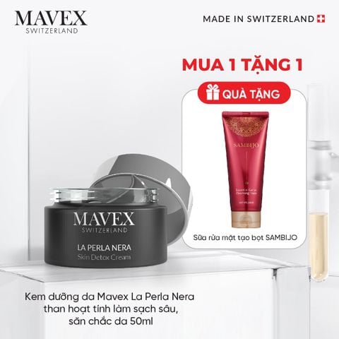 Kem dưỡng da Mavex La Perla Nera than hoạt tính làm sạch sâu, săn chắc da 50ML