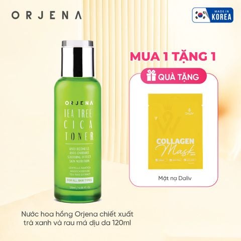 Nước hoa hồng Orjena chiết xuất tràm trà và rau má dịu da 120ML