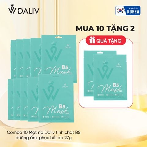 Combo 10 Mặt nạ Daliv tinh chất B5 dưỡng ẩm, phục hồi da 27g