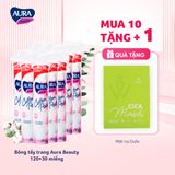 Combo 10 Bông tẩy trang Aura Beauty 120+30 miếng