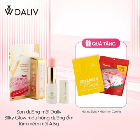 Son dưỡng môi Daliv Silky Glow màu hồng dưỡng ẩm làm mềm môi 4.5g