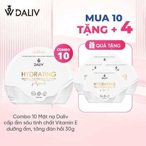 Combo 10 Mặt nạ Daliv cấp ẩm sâu tinh chất Vitamin E dưỡng ẩm, tăng đàn hồi 30g