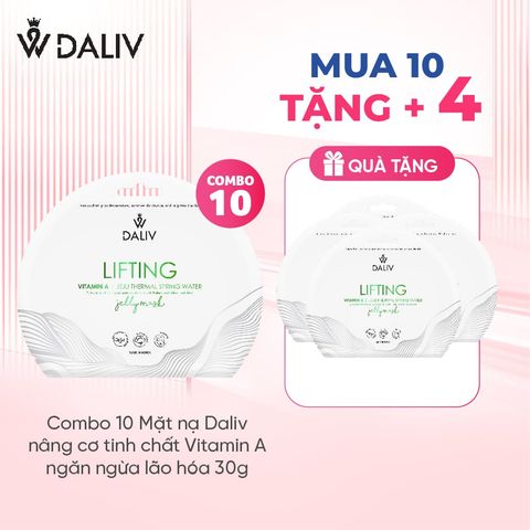 Combo 10 Mặt nạ Daliv nâng cơ tinh chất Vitamin A ngăn ngừa lão hóa 30g