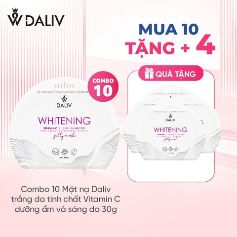 Combo 10 Mặt nạ Daliv trắng da tinh chất Vitamin C dưỡng ẩm và sáng da 30g