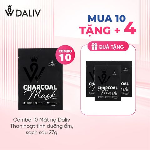 Mặt nạ Daliv Than hoạt tính dưỡng ẩm, sạch sâu 27g
