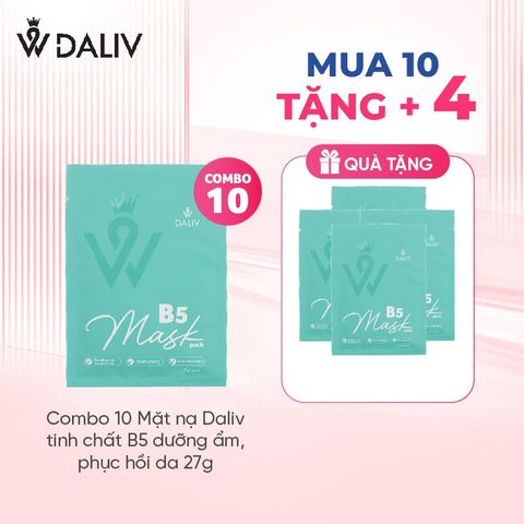 Combo 10 Mặt nạ Daliv tinh chất B5 dưỡng ẩm, phục hồi da 27g