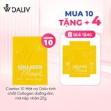 Combo 10 Mặt nạ Daliv tinh chất Collagen dưỡng ẩm, mờ nếp nhăn 27g