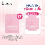 Combo 10 Mặt nạ Daliv tinh chất Glutathione dưỡng ẩm, sáng da 27g