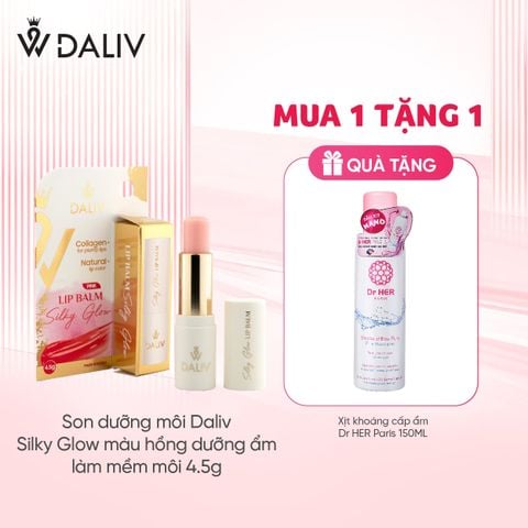Son dưỡng môi Daliv Silky Glow màu hồng dưỡng ẩm làm mềm môi 4.5g
