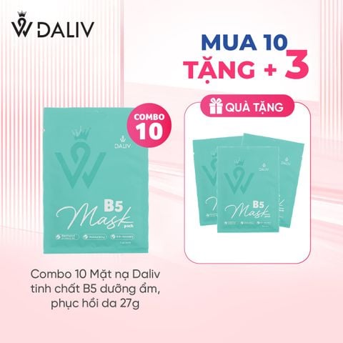 Combo 10 Mặt nạ Daliv tinh chất B5 dưỡng ẩm, phục hồi da 27g