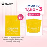 Combo 10 Mặt nạ Daliv tinh chất Collagen dưỡng ẩm, mờ nếp nhăn 27g