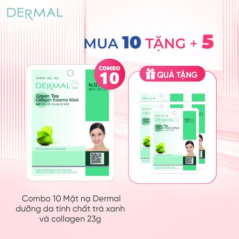 Mặt nạ Dermal dưỡng da tinh chất trà xanh và collagen 23g