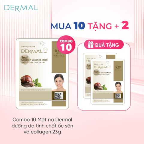 Mặt nạ Dermal dưỡng da tinh chất ốc sên và collagen 23g