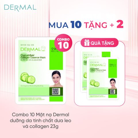 Mặt nạ Dermal dưỡng da tinh chất dưa leo và collagen 23g