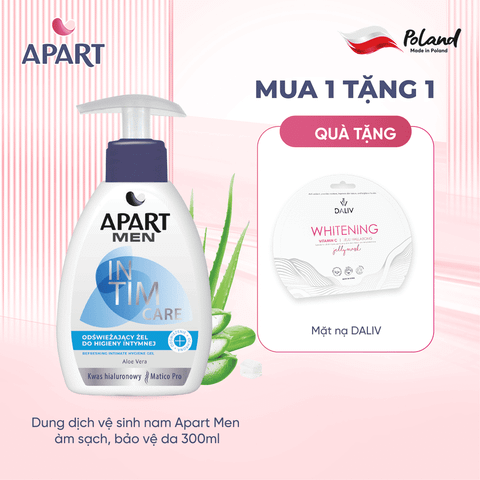[Tặng mặt nạ Daliv] Dung dịch vệ sinh nam Apart Men làm sạch, bảo vệ da 300ML