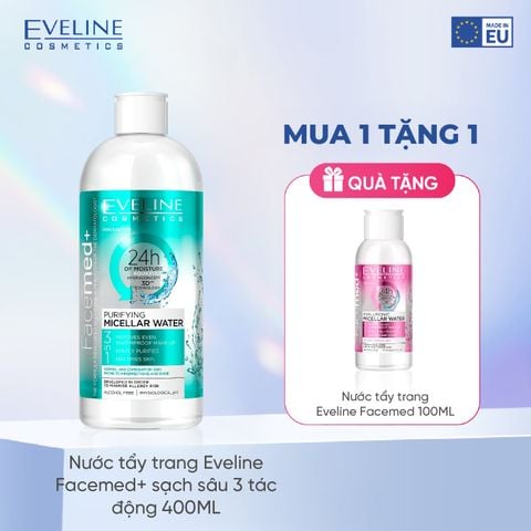 Nước tẩy trang Eveline Facemed+ sạch sâu 3 tác động 400ML