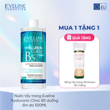 Nước tẩy trang Eveline Hyaluron Clinic B5 dưỡng ẩm da 500ML