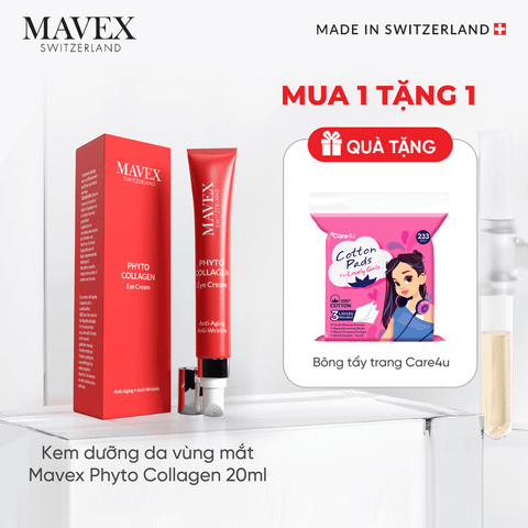 [Tặng BTT Care4u] Kem dưỡng da vùng mắt Mavex Phyto Collagen giảm dấu hiệu lão hoá và nếp nhăn 20ML