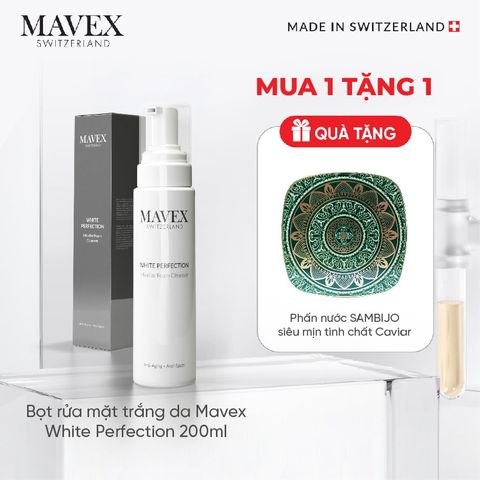 Bọt rửa mặt trắng da Mavex White Perfection giảm dấu hiệu lão hoá, mờ thâm 200ML