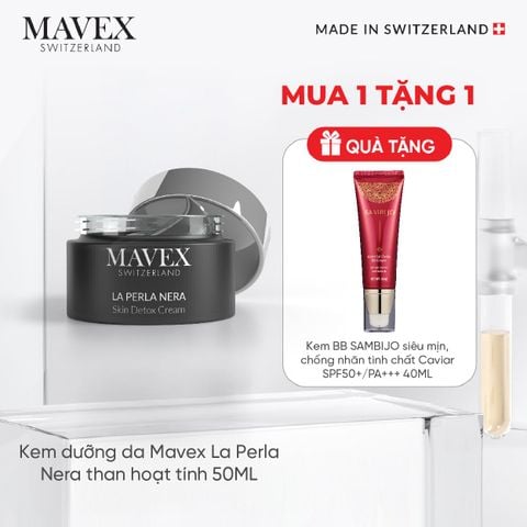Kem dưỡng da Mavex La Perla Nera than hoạt tính làm sạch sâu, săn chắc da 50ML