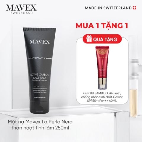 Mặt nạ Mavex La Perla Nera than hoạt tính làm sạch sâu, săn chắc da 250ML