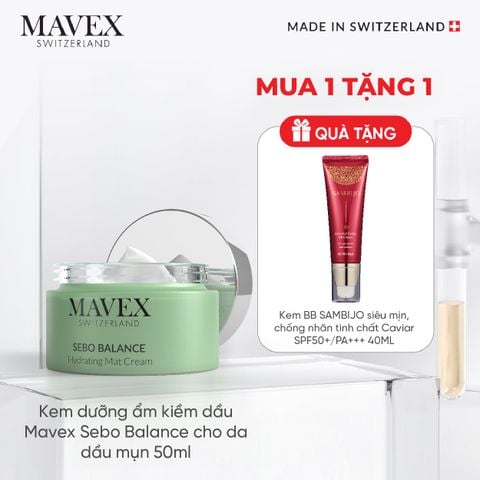 Kem dưỡng ẩm kiềm dầu Mavex Sebo Balance cho da dầu mụn 50ML