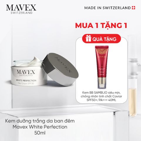 Kem dưỡng trắng da ban đêm Mavex White Perfection giảm dấu hiệu lão hoá, mờ thâm 50ML