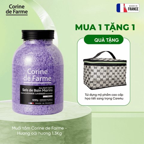 [Tặng túi Care4u] Muối tắm Corine de Farme - Hương oải hương 1.3Kg