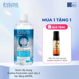 [Tặng SRM Eveline] Nước tẩy trang Eveline Facemed+ sạch sâu 3 tác động 400ML