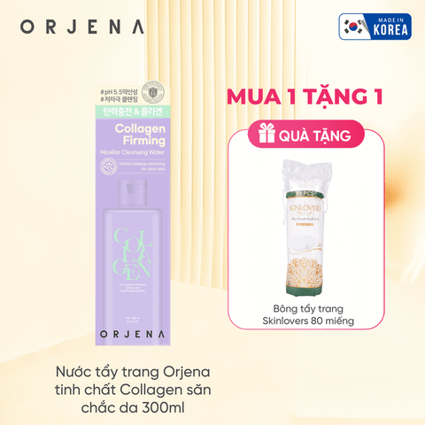 [Tặng BTT Skinlovers 80M] Nước tẩy trang Orjena tinh chất Collagen săn chắc da 300ML