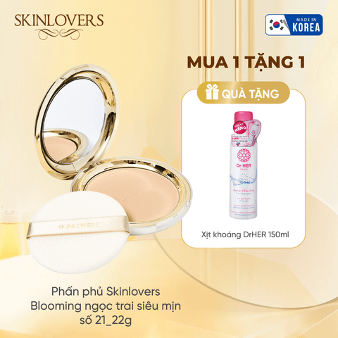 [Tặng xịt khoáng Dr HER] Phấn phủ Skinlovers Blooming ngọc trai siêu mịn số 21_22g
