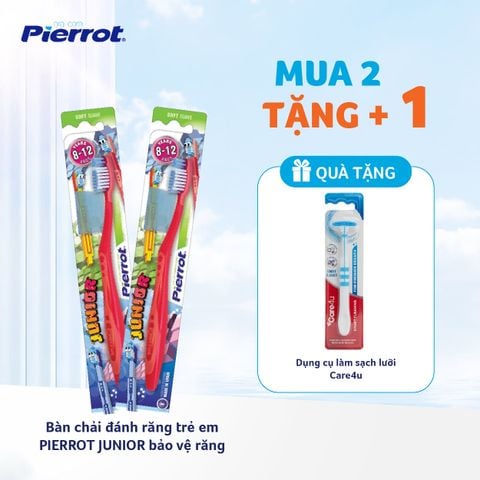 Bàn chải đánh răng trẻ em Pierrot Junior bảo vệ răng