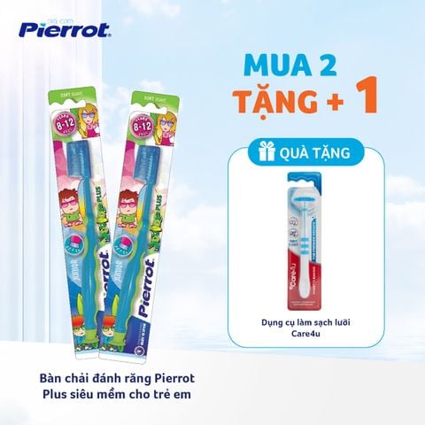 Bàn chải đánh răng trẻ em Pierrot Junior Plus siêu mềm