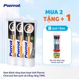 Kem đánh răng than hoạt tính Pierrot Charcoal làm sạch và trắng răng 75ML