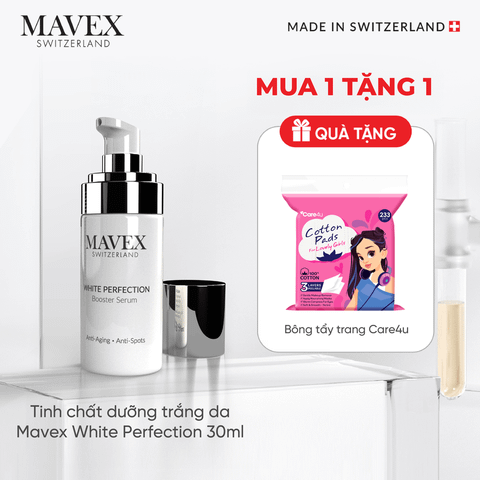 [Tặng BTT Care4u] Tinh chất dưỡng trắng da Mavex White Perfection giảm dấu hiệu lão hoá, mờ thâm 30ML