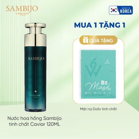 Nước hoa hồng dưỡng ẩm SAMBIJO chống nhăn, phục hồi da tinh chất Caviar 120ML