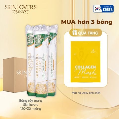 Bông tẩy trang Skinlovers 120+30 miếng - SKLV5044