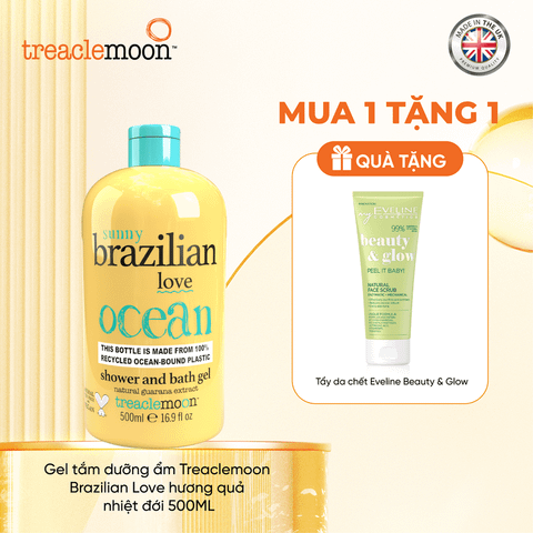 [Tặng TDC Eveline] Gel tắm dưỡng ẩm Treaclemoon Brazilian Love hương quả nhiệt đới 500ML
