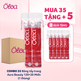 Thùng 35 gói bông tẩy trang Olea 120+20 miếng